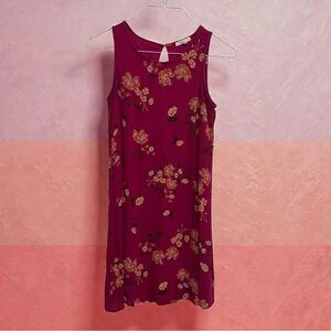 Fuchsia Floral Mini Dress